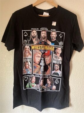 WrestleMania 41 I Was There 2025 Black Graphic Tee Double sided . Men’s size 2X